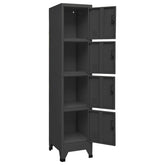 Locker Cabinet Anthracite 15x17.7x70.9 Steel
